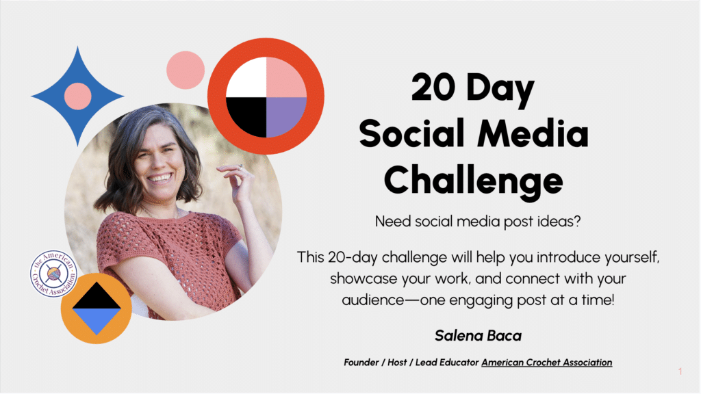 20 Day Social Media Strategy Challenge - American Crochet Association